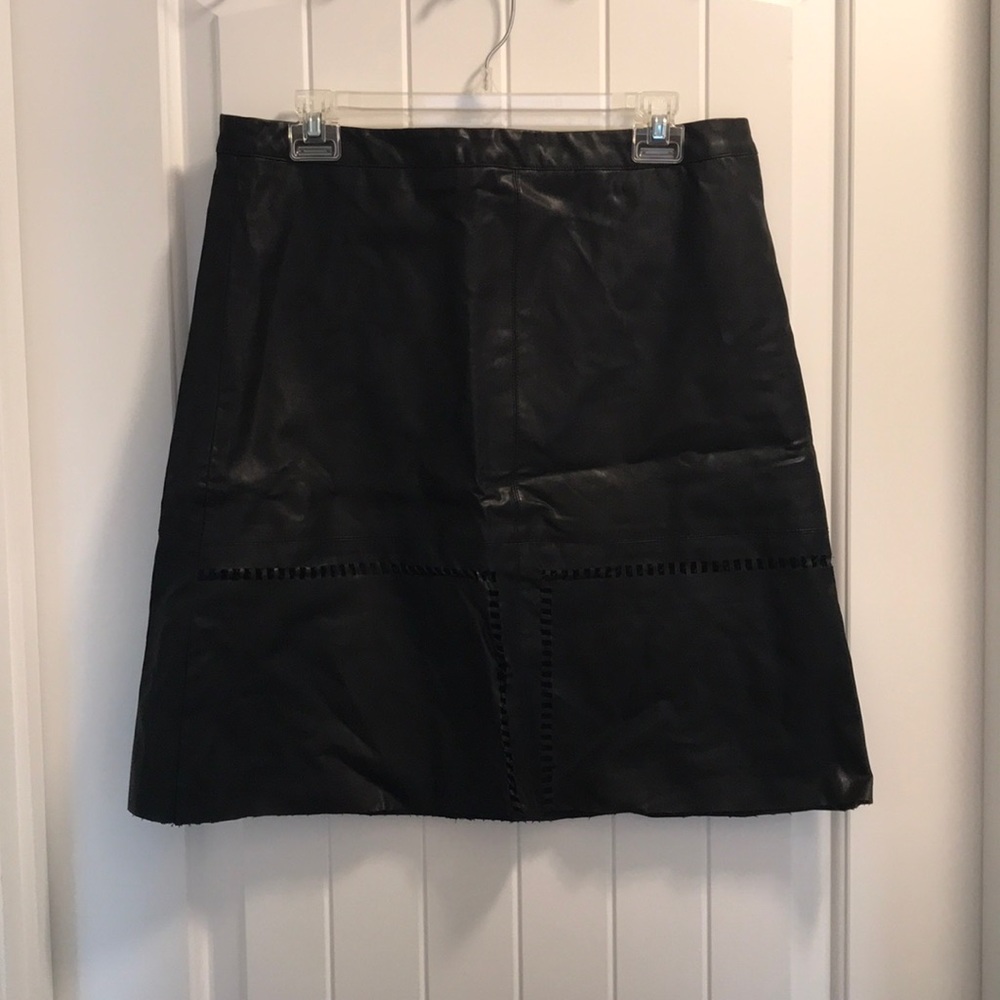 NWOT black leather skirt, faux leather